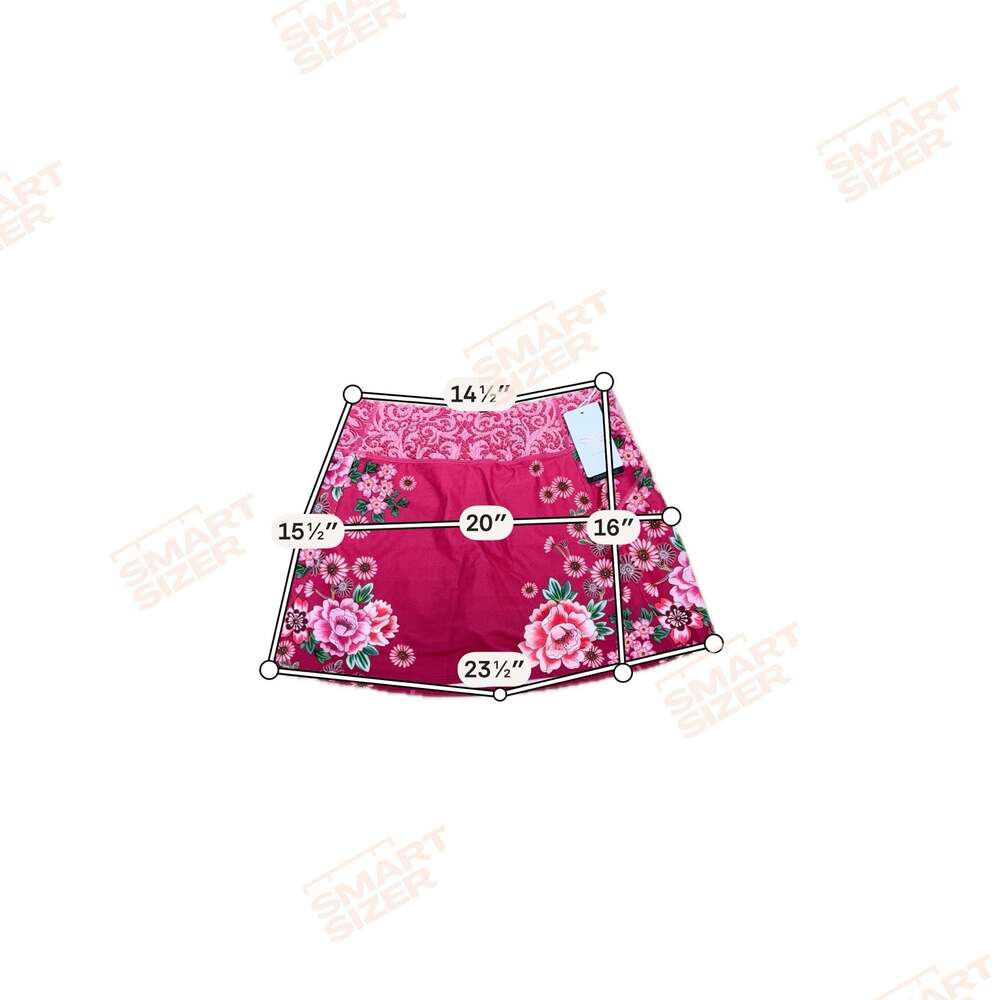 Johnny Was Active Floral Print Athletic Skort- Bee Active Dolphin Hem - Picture 8 of 10